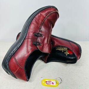 Rieker Womens Shoes Celia Size 8 EUR 39 Red Leather Slip On Loafer